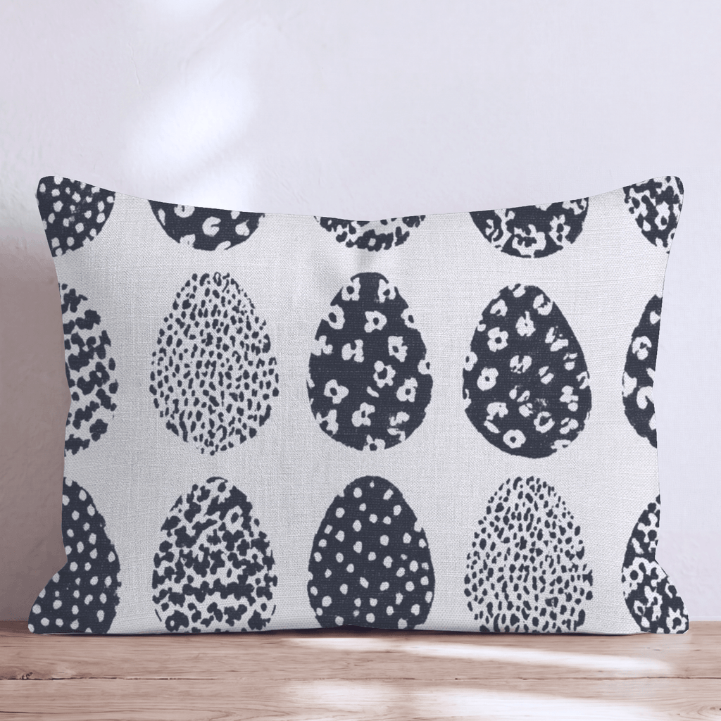 Black and White Eggs Throw Pillow - Hillcroft Home