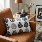 Black and White Eggs Throw Pillow - Hillcroft Home