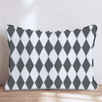 Black Diamond Harlequin Throw Pillow - Hillcroft Home