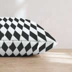 Black Diamond Harlequin Throw Pillow - Hillcroft Home