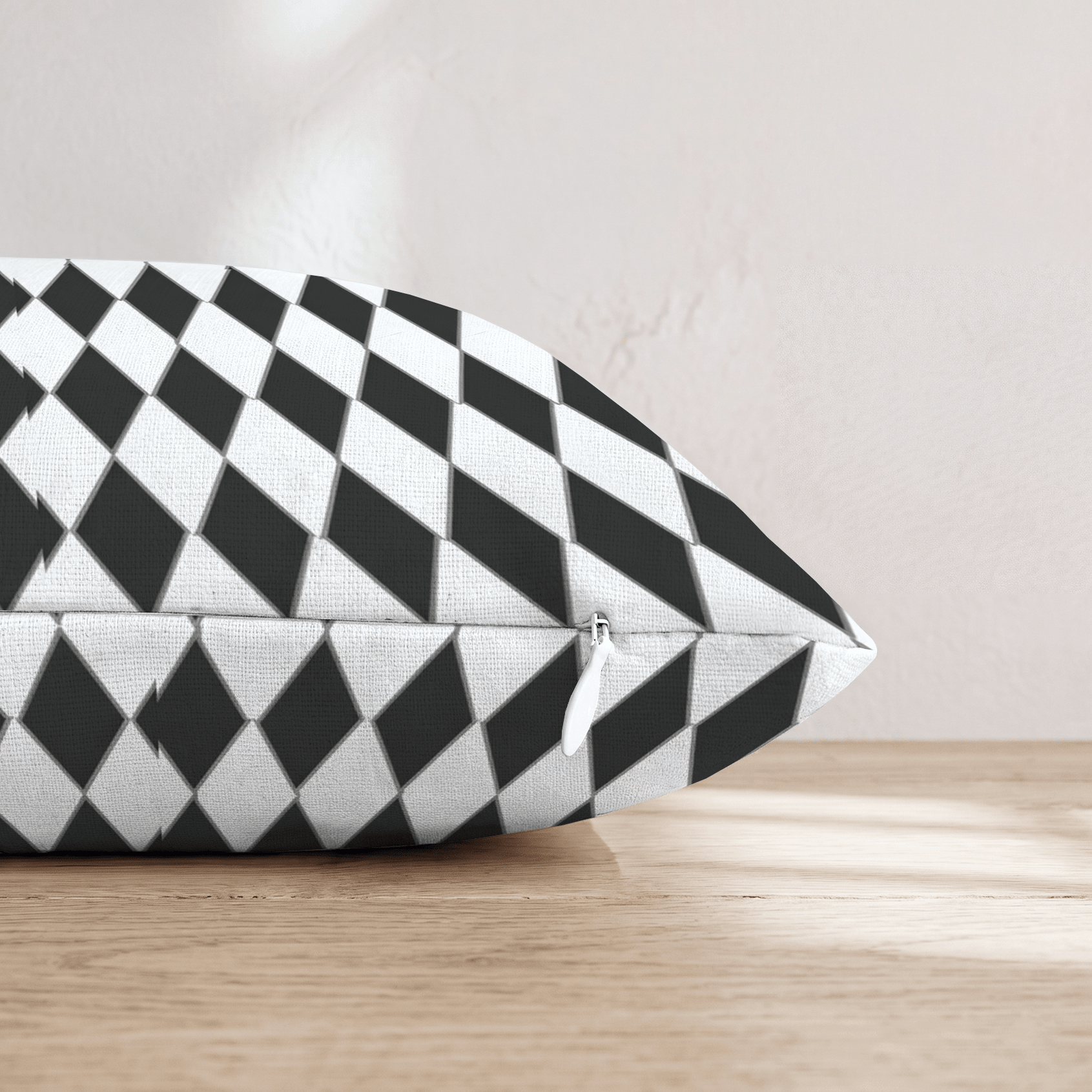Black Diamond Harlequin Throw Pillow - Hillcroft Home