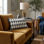 Black Diamond Harlequin Throw Pillow - Hillcroft Home