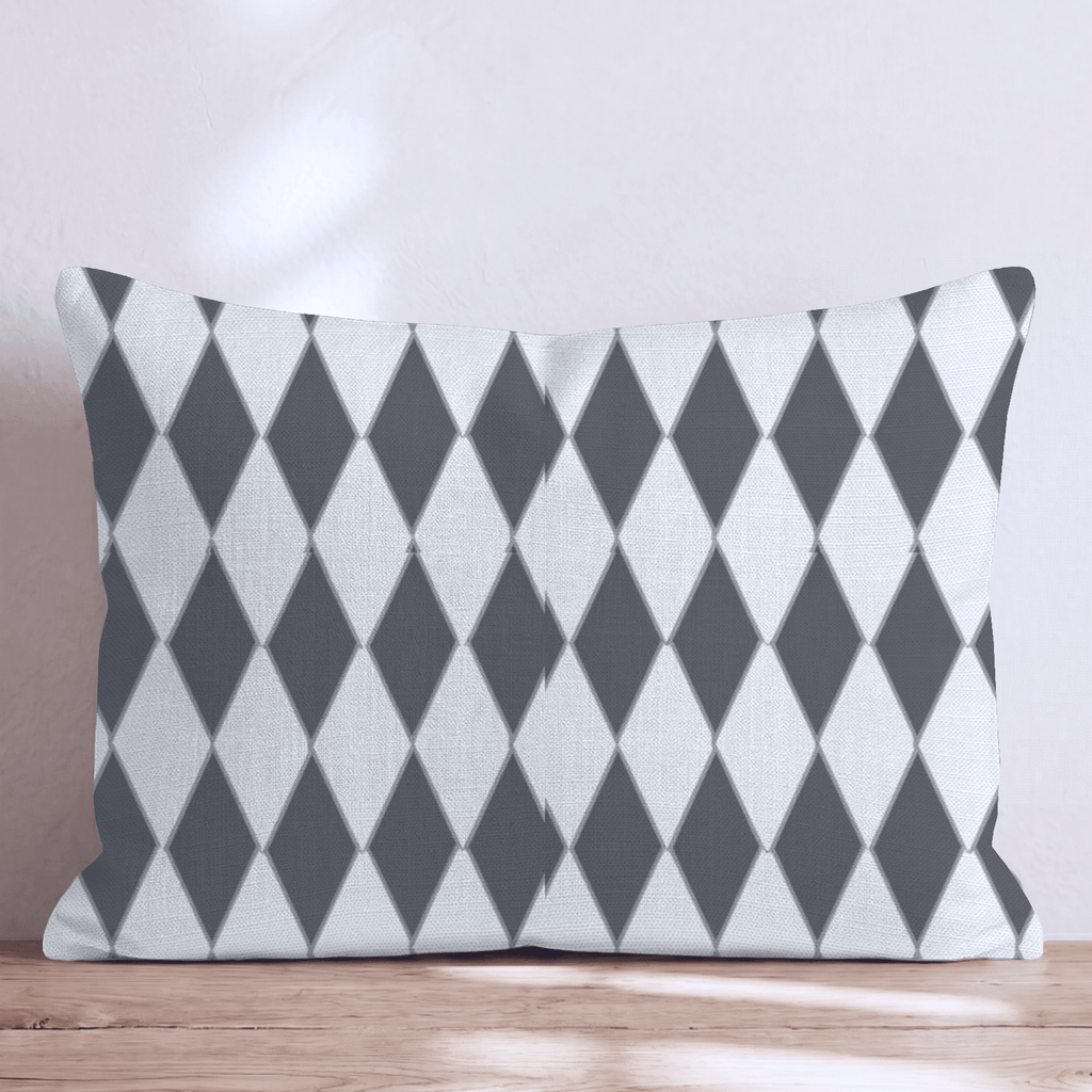 Black Diamond Harlequin Throw Pillow - Hillcroft Home