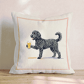 Black Doodle Lager Throw Pillow - Hillcroft Home