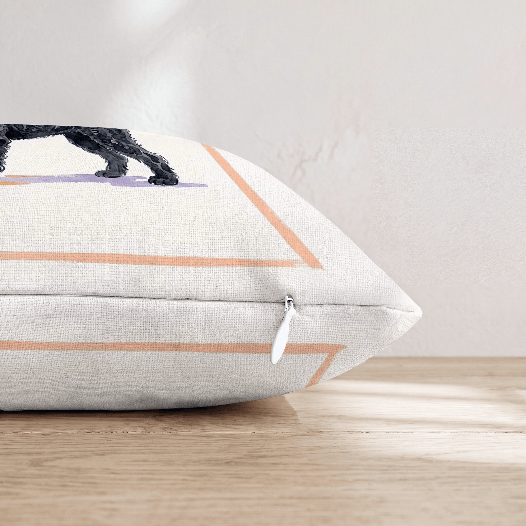 Black Doodle Lager Throw Pillow - Hillcroft Home