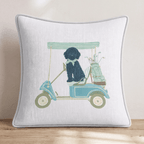 Black Goldendoodle Drive Throw Pillow - Hillcroft Home