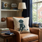 Black Goldendoodle Football Throw Pillow - Hillcroft Home
