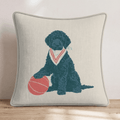 Black Goldendoodle Goals Throw Pillow - Hillcroft Home