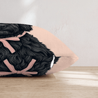 Black Goldendoodle Portrait Throw Pillow - Hillcroft Home