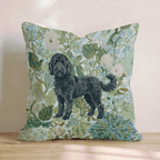 Black Goldendoodle Power Throw Pillow - Hillcroft Home