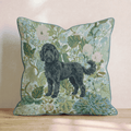 Black Goldendoodle Power Throw Pillow - Hillcroft Home
