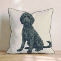 Black Goldendoodle Throw Pillow - Hillcroft Home