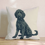 Black Goldendoodle Throw Pillow - Hillcroft Home