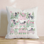 Black Lab Christmas Train Throw Pillow - Hillcroft Home