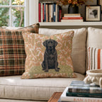 Black Labrador Retriever NYC Fall Afternoon Throw Pillow throw pillow - Hillcroft Home