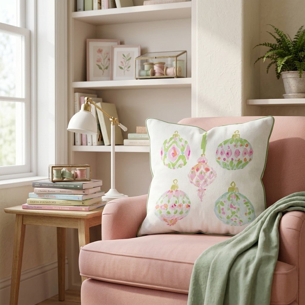Blair_s Ornaments Throw Pillow - Hillcroft Home