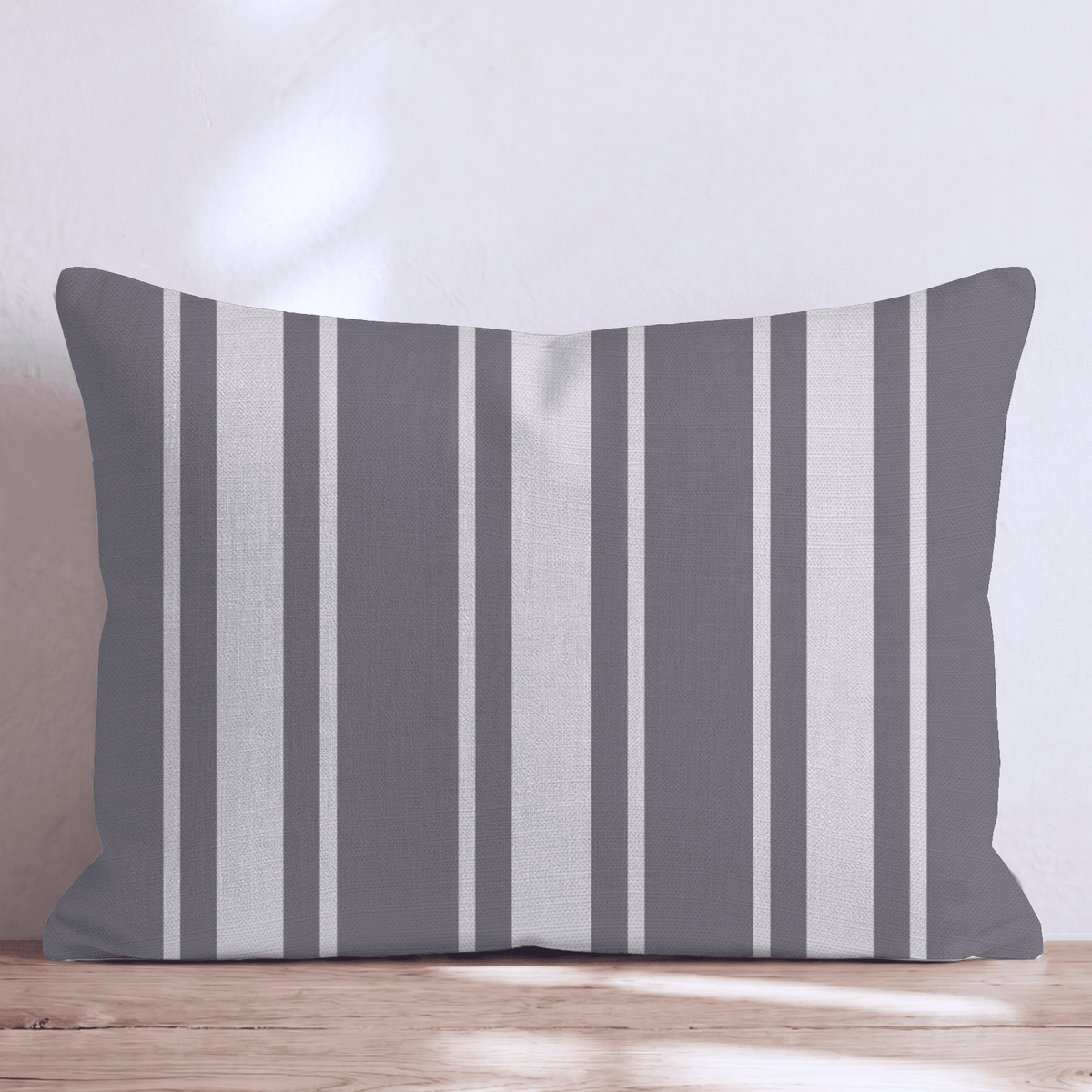 Blanchette Stripes - Charcoal Throw Pillow throw pillow - Hillcroft Home