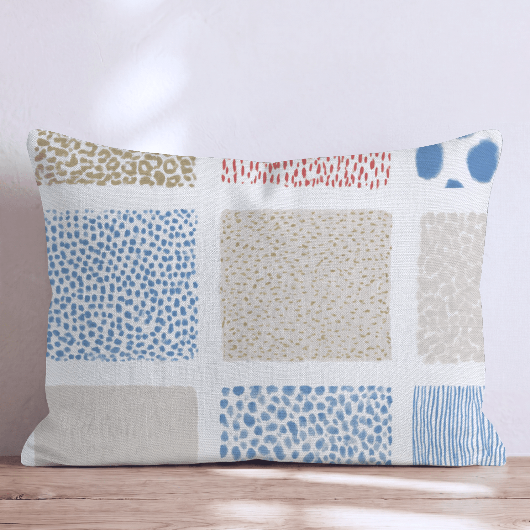 Blocks and Squares Throw Pillow - Hillcroft Home