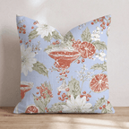 Blood Orange Margarita Blue Throw Pillow - Hillcroft Home