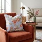 Blood Orange Margarita Blue Throw Pillow - Hillcroft Home