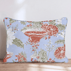 Blood Orange Margarita Blue Throw Pillow - Hillcroft Home