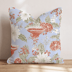 Blood Orange Margarita Blue Throw Pillow - Hillcroft Home