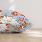 Blood Orange Margarita Blue Throw Pillow - Hillcroft Home