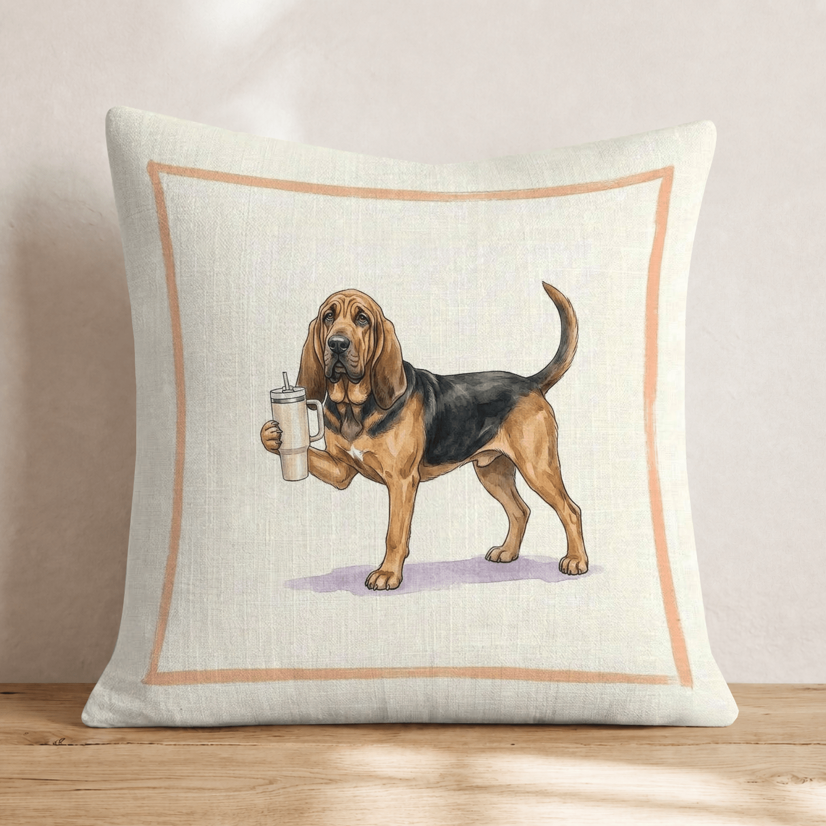 Bloodhound Tumbler Throw Pillow - Hillcroft Home