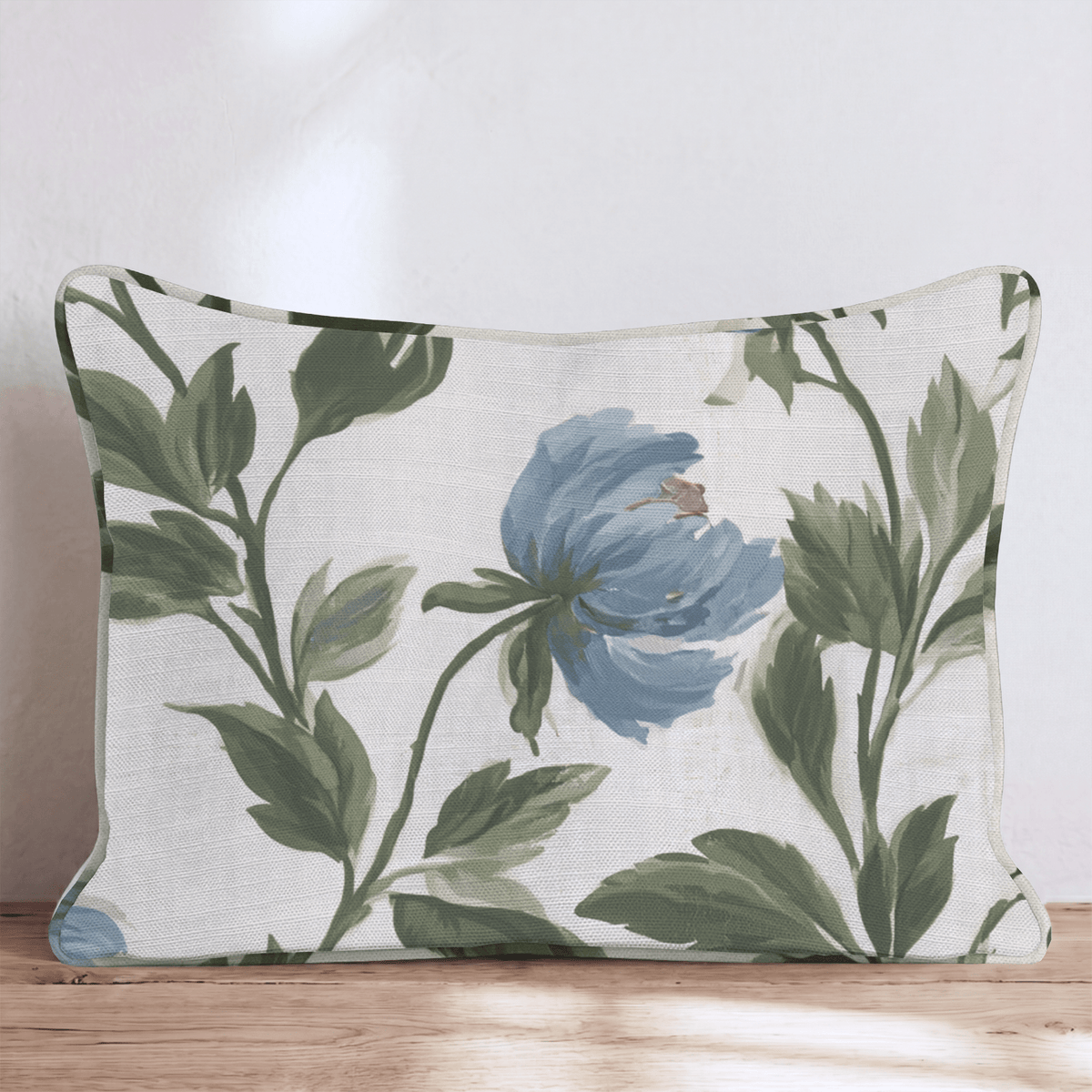 Bloom of Blue Throw Pillow throw pillow - Hillcroft Home