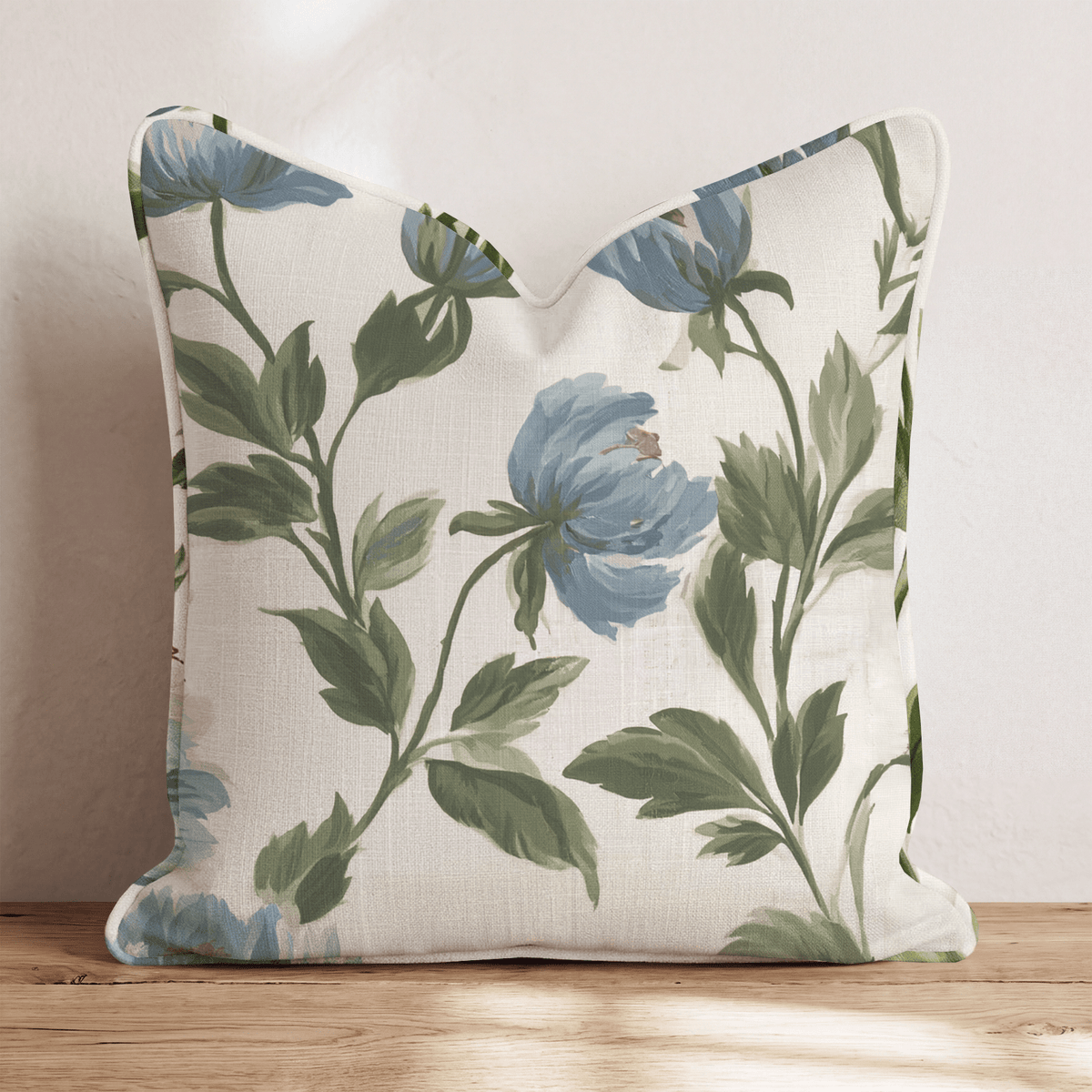 Bloom of Blue Throw Pillow throw pillow - Hillcroft Home