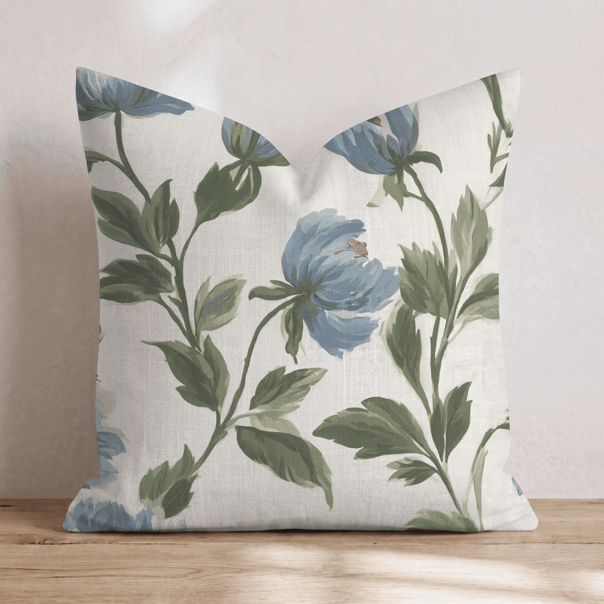 Bloom of Blue Throw Pillow throw pillow - Hillcroft Home