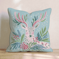 Blossom Antler Deer Throw Pillow - Hillcroft Home
