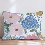 Blue and Gold Garden Throw Pillow - Hillcroft Home