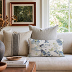 Blue and Green Butterflies Throw Pillow throw pillow - Hillcroft Home
