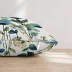 Blue and Green Gardens Throw Pillow - Hillcroft Home