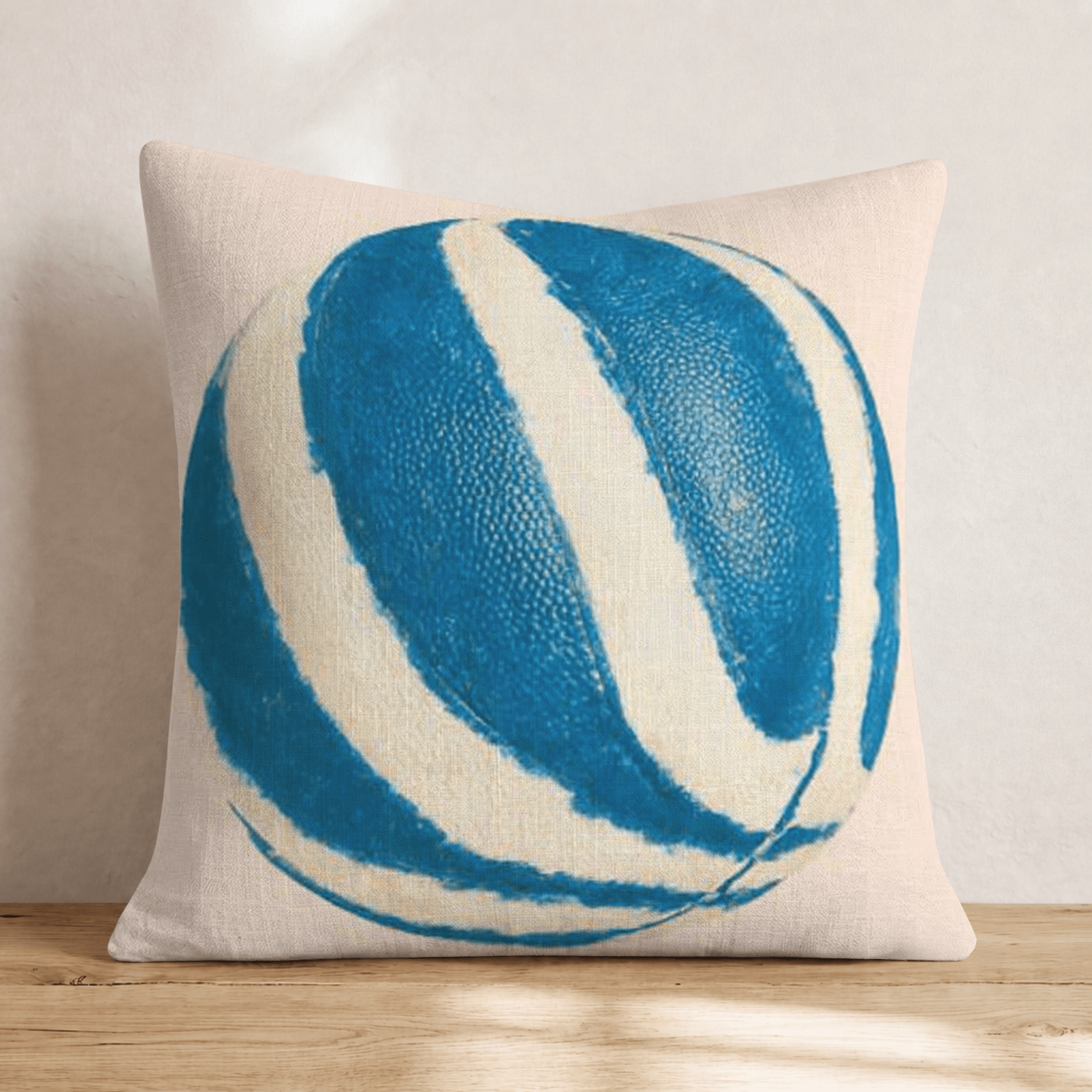 Blue Basketball Throw Pillow - Hillcroft Home
