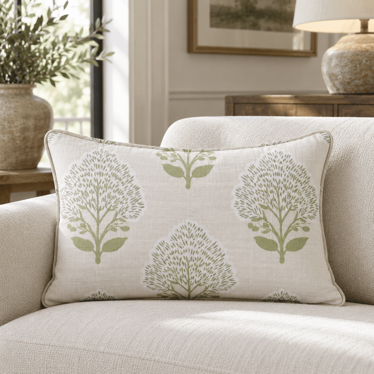 Blue Bell Damask Throw Pillow throw pillow - Hillcroft Home