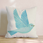 Blue Bird Throw Pillow - Hillcroft Home