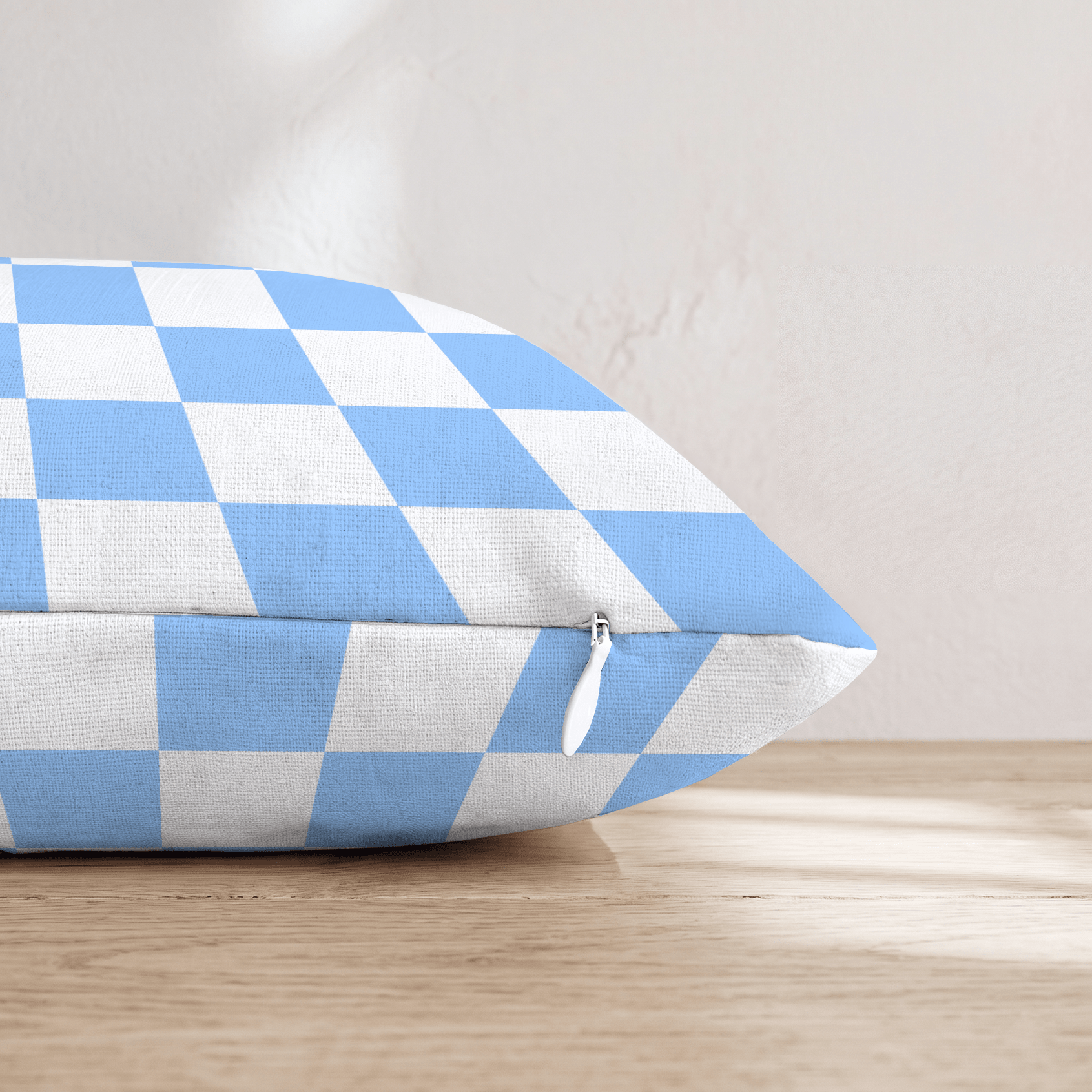 Blue Checkered Throw Pillow - Hillcroft Home