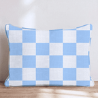 Blue Checkered Throw Pillow - Hillcroft Home