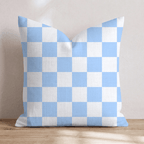 Blue Checkered Throw Pillow - Hillcroft Home