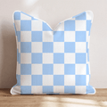 Blue Checkered Throw Pillow - Hillcroft Home