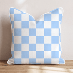 Blue Checkered Throw Pillow - Hillcroft Home