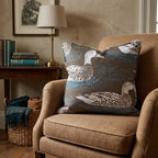 Blue Chocolate Ducks Throw Pillow - Hillcroft Home