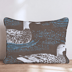 Blue Chocolate Ducks Throw Pillow - Hillcroft Home