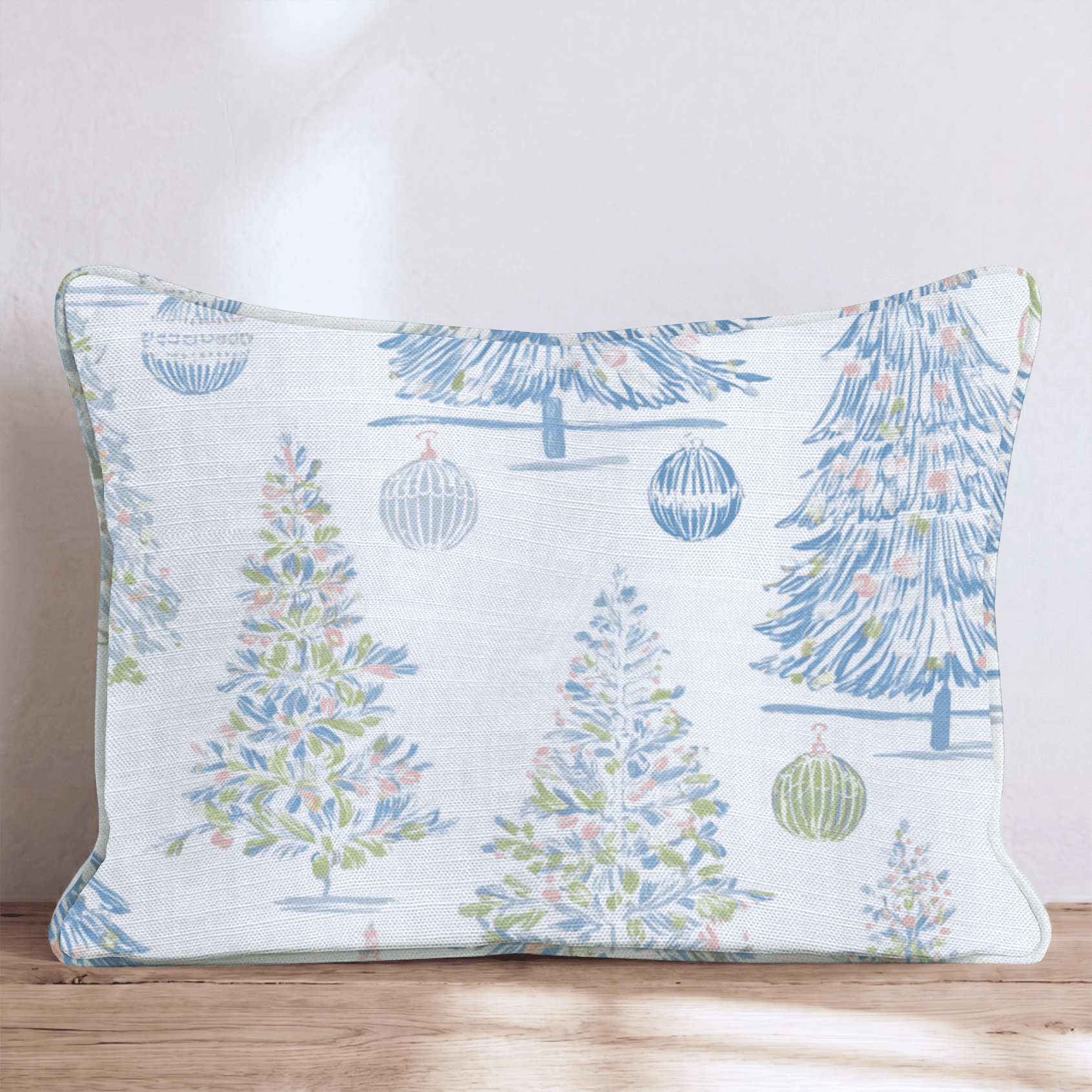 Blue Cotton Candy Christmas Throw Pillow - Hillcroft Home