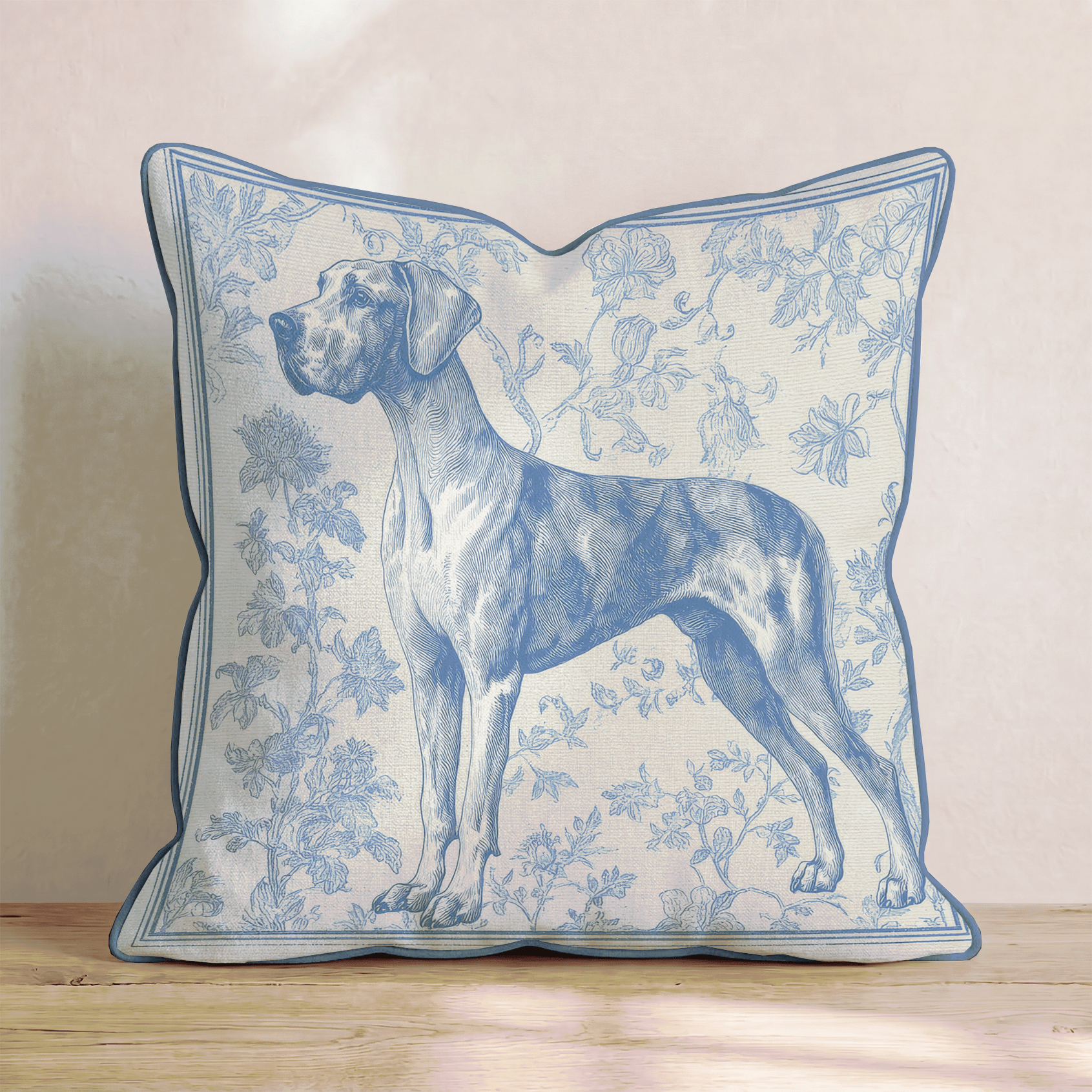 Blue Dane Beauty Throw Pillow - Hillcroft Home