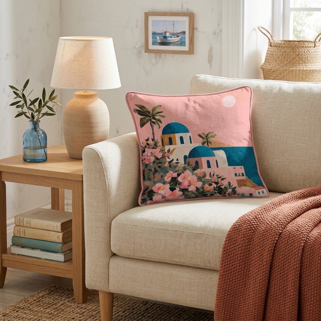 Blue Dome Throw Pillow - Hillcroft Home