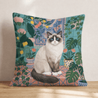 Blue Eyed Botanical Throw Pillow - Hillcroft Home