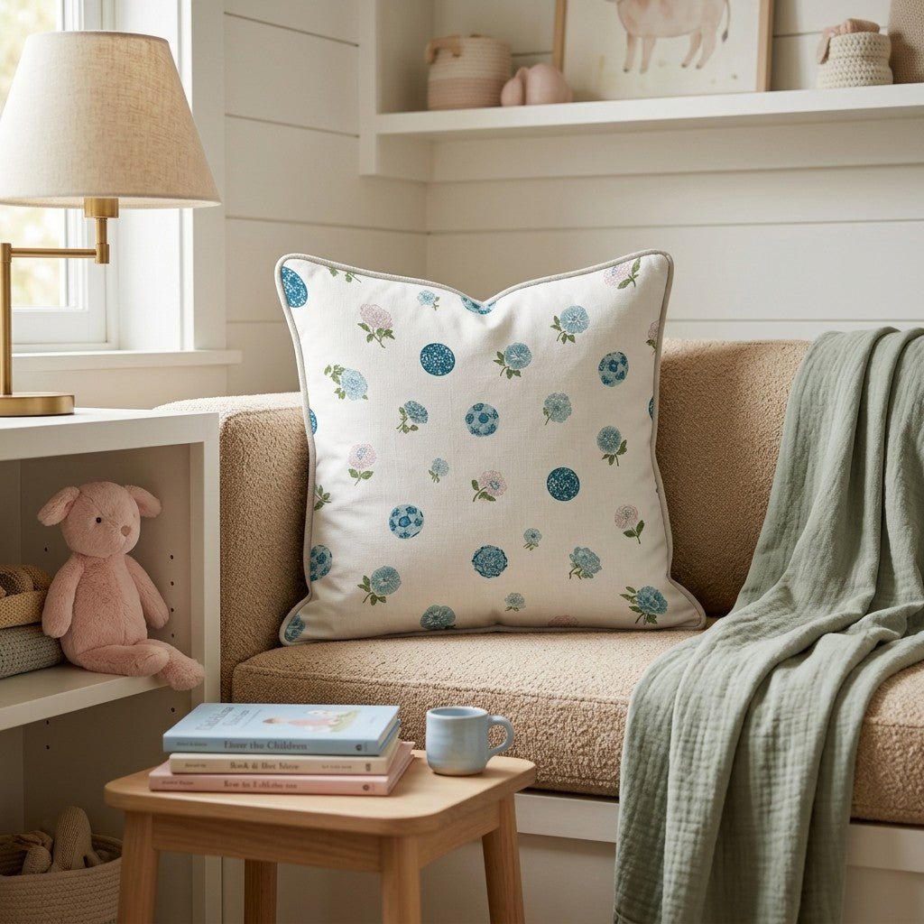 Blue Garden Goal Throw Pillow - Hillcroft Home